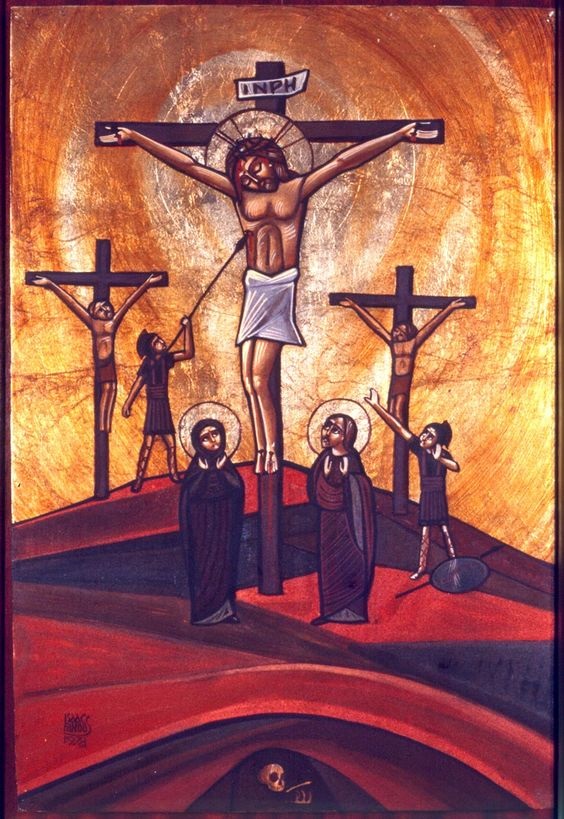 Coptic Icon Crucifixion Fanous